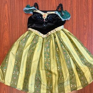 Disney Parks Frozen Princess Ana Costume Dress - Black and Green